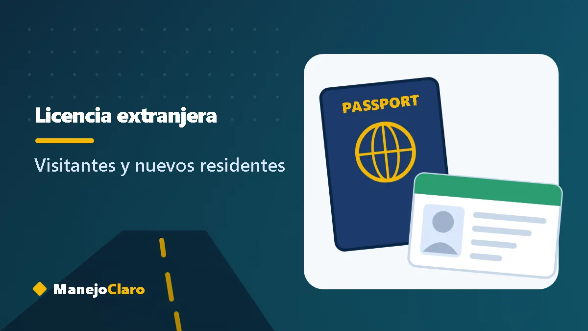 Ilustración de un pasaporte junto a una licencia de conducir