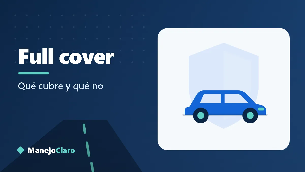 Ilustración de un auto con escudo completo que representa la cobertura full cover